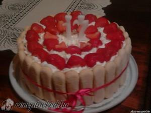 Tejszínes epertorta kép