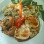 Mozzarellás,paradicsomos csirkemell