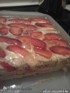 Banános epres süti kép