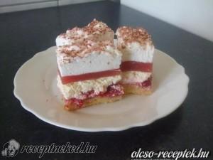 Túrós-málnás süti