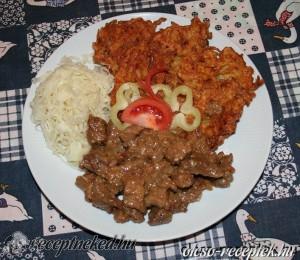 Vörösboros sertésragu rösztivel kép