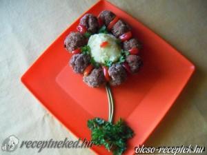 Fasírtból virág kép