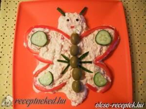 Zöldséges saláta túróval kép