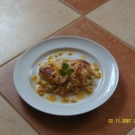 Barackos csirkemell lecsós gerslivel(árpagyöngyel) kép