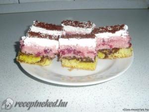 Meggyes habos szelet