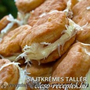Sajtkrémes tallér kép