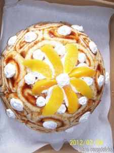 Túrós charlotte torta