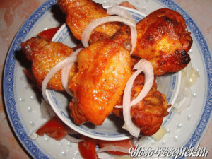 Mézes Csilis csirkeszárnyak kép