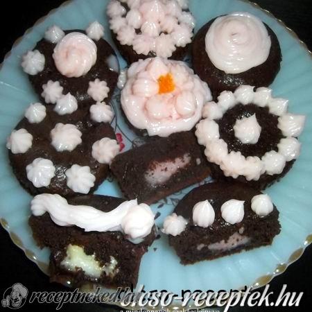 Pudinggal töltött csokis-narancsos muffin