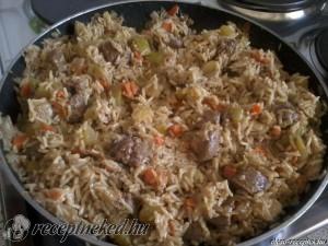 Csirkemájas rizottó kép