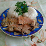 Sertésszeletek vadász módra