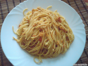 Koktélrákos spagetti