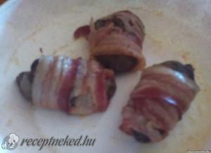 Baconbe göngyölt máj kép