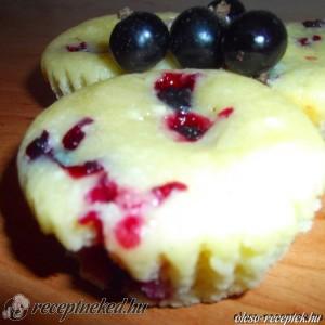 Túrós,fekete ribizlis muffin
