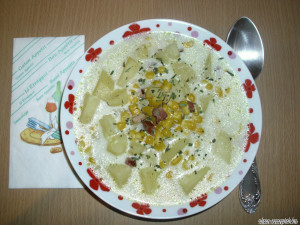 Kukoricás krumpli leves