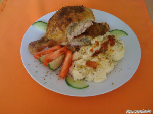 Tojással töltött csirkecomb