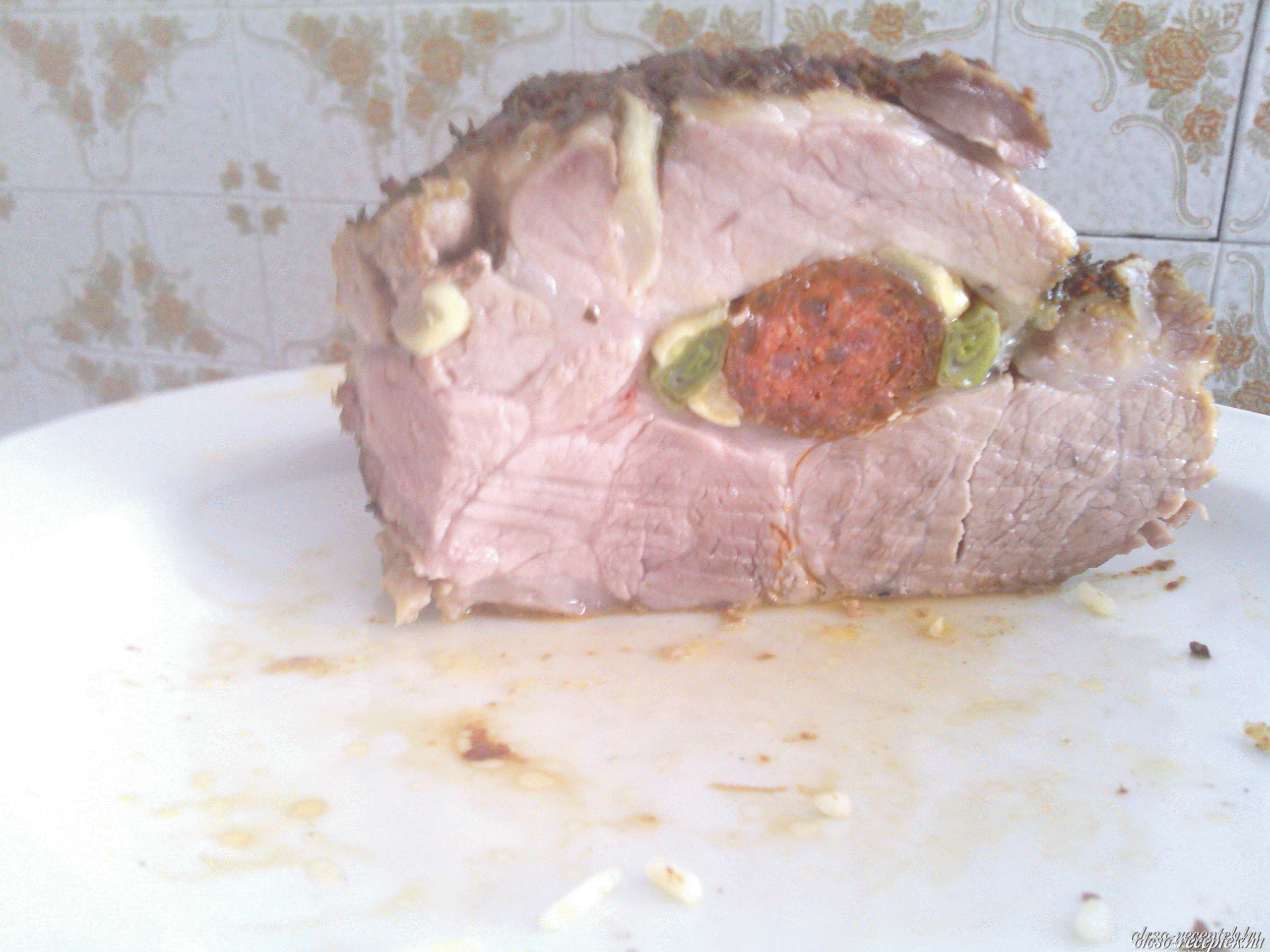 Füstölt kolbásszal töltött karaj