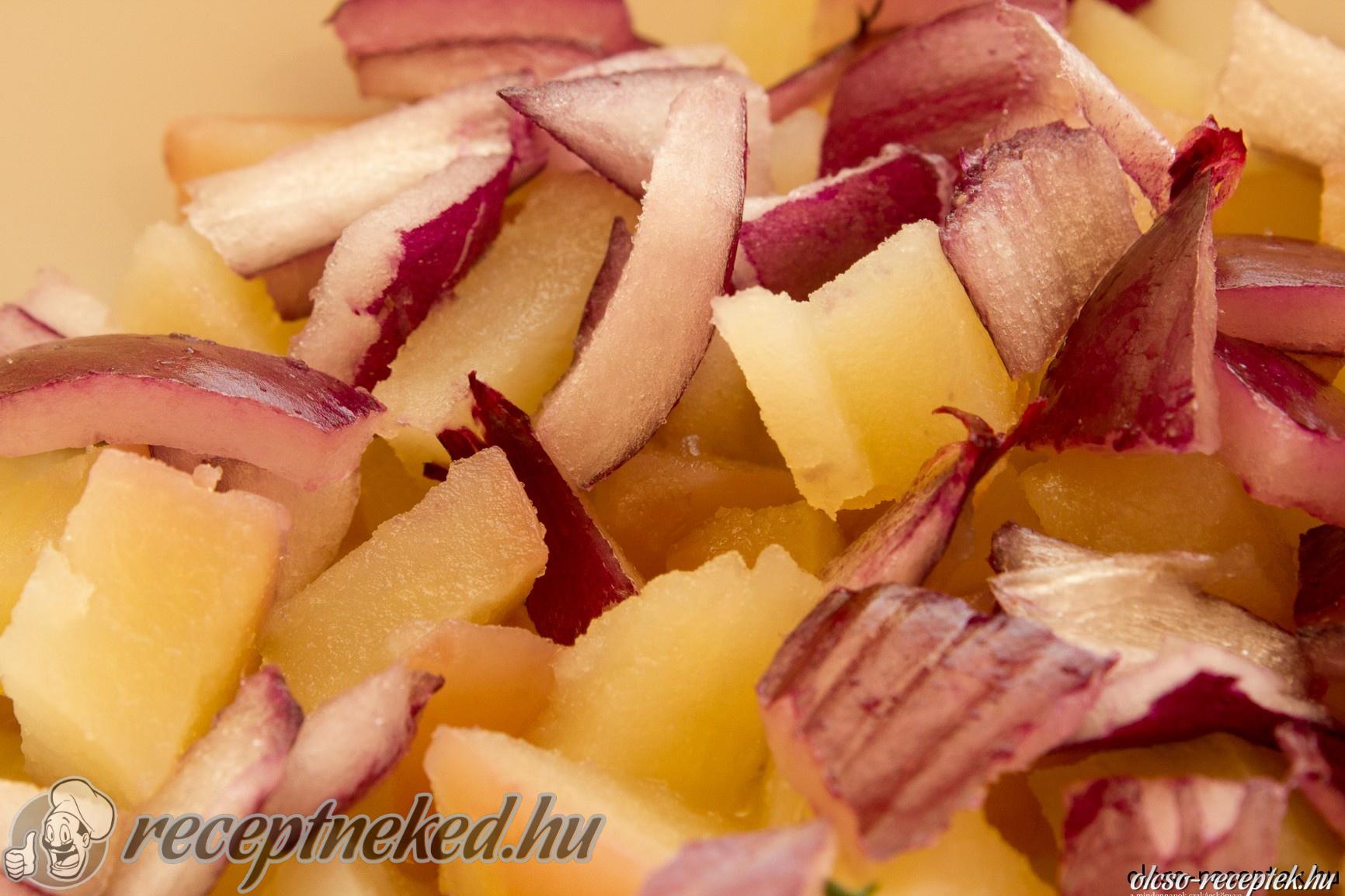 Lilahagymás saláta kép