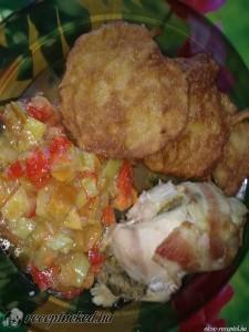 Töltött-göngyölt csirke