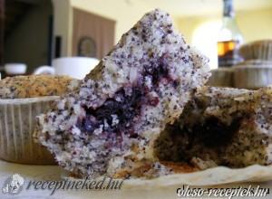 Mákos-kókuszos-lekváros muffin