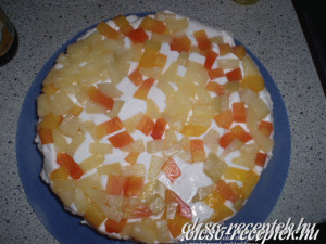 Habos- ananászos álomtorta