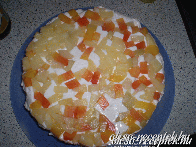 Habos- ananászos álomtorta