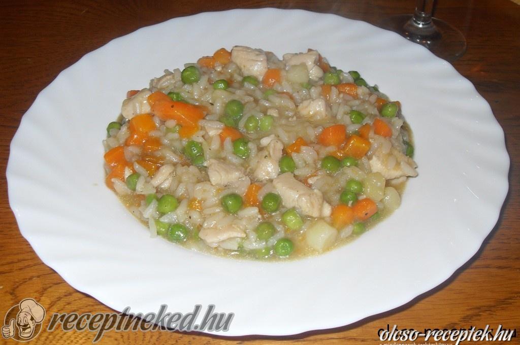 Csirkés - zöldséges rizottó kép