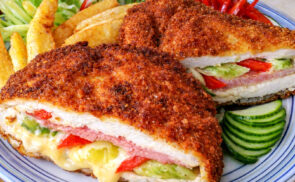 “Sokszínű” töltött csirkemell