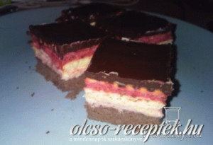 Kekszes-málnakrémes piskóta