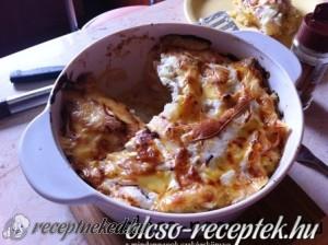 Juhtúrós, sonkás, reszelt rakott krumpli