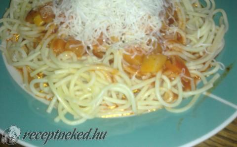 Zöldséges-paradicsomos spagetti