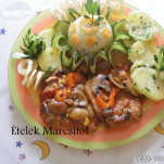 Sült hús zöldséges mártással