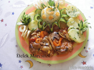 Sült hús zöldséges mártással