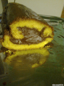 Csokis piskótatekercs