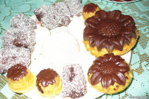 Piskóta napraforgó formában