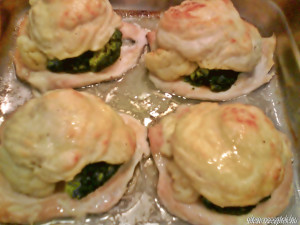 Zöldséges csirkemell csőben sütve