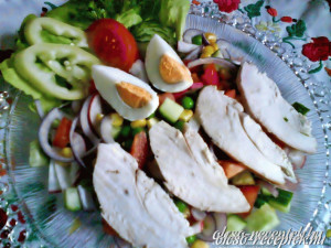 Csirkemell saláta maradék csirkéből