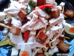 Csirkesaláta maradék csirkéből