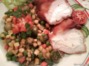 Fetával töltött csirkemell