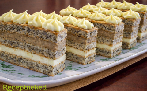 Diós, rumos, kávés szelet