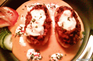 Hortobágyi töltött burgonya maradékból