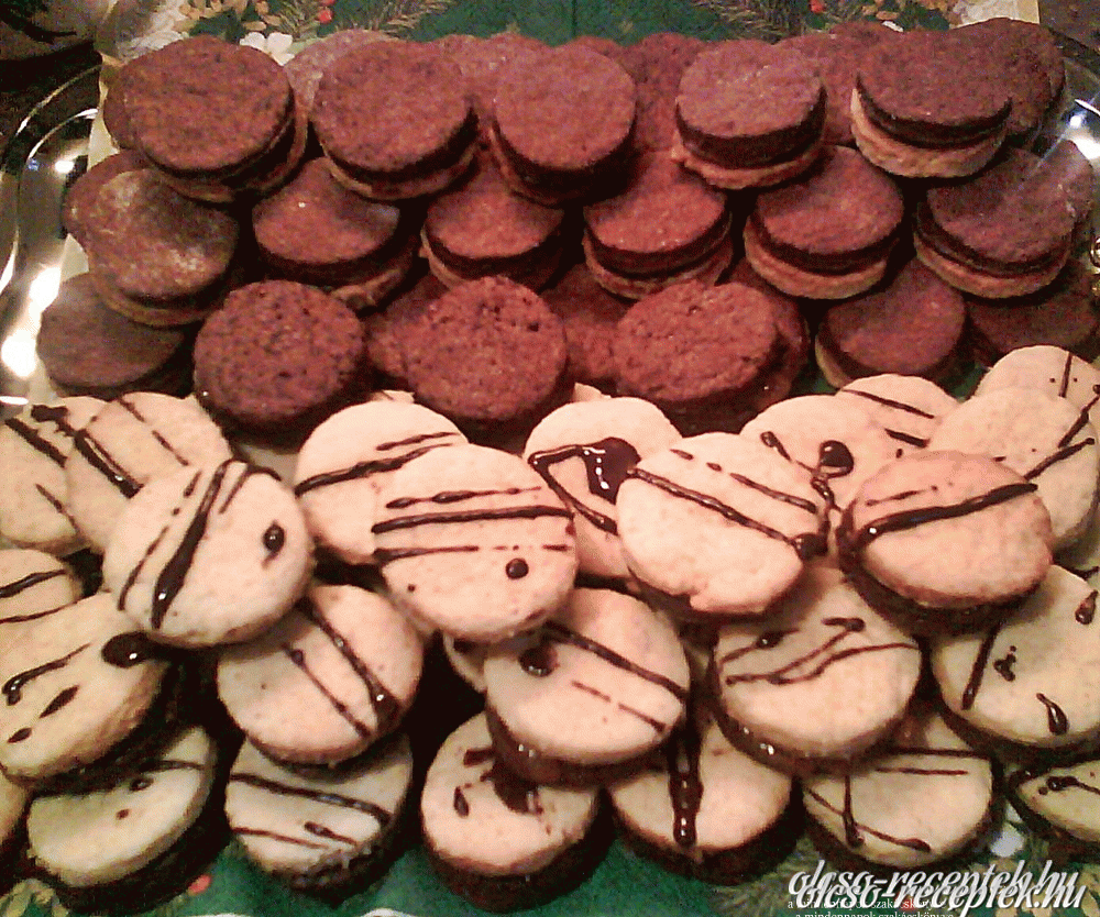 Kókuszos,kakaós linzerkarikák