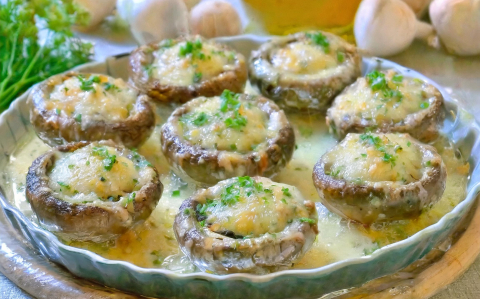 Körözöttes töltött gombafejek recept fotóval Körözöttes töltött gombafejek