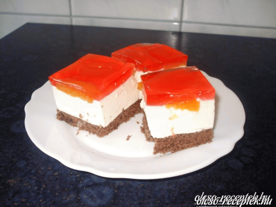 Barackos-joghurtos szelet