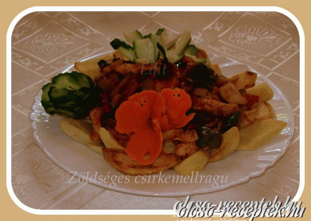 Csirkemell zöldségekkel