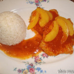 Őszibarackos sertés borda