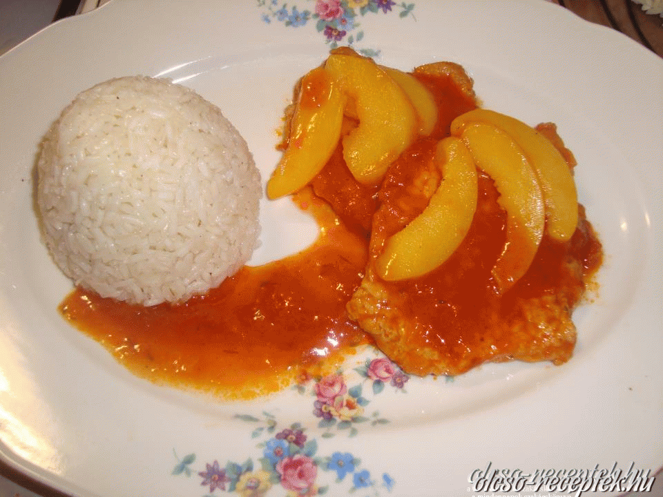 Őszibarackos sertés borda