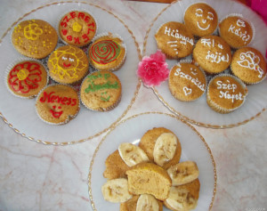 Tejszínes mogyorós banános muffin