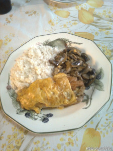 Gombás töltött pulyka