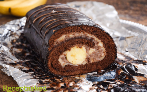 Banános pudingos tekercs